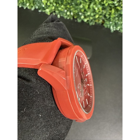 Armani Exchange Red Silicone Outerbanks Mens Chronograph Watch AX1328 - Picture 3 of 14
